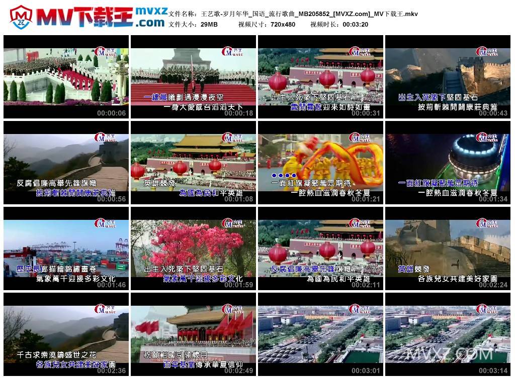 王艺歌-岁月年华_国语_流行歌曲_MB205852